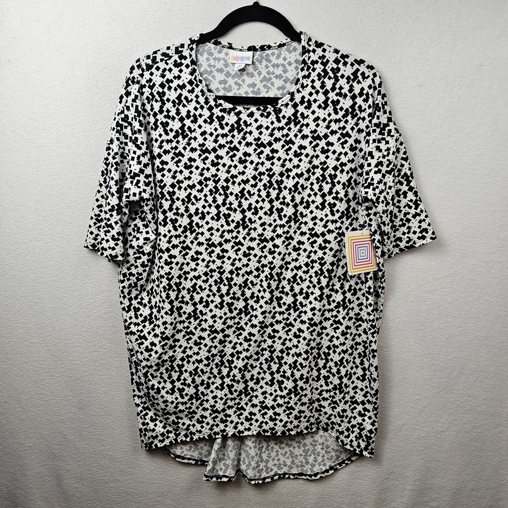 LulaRoe Shirt Woman's Size XS Black White Irma NWT